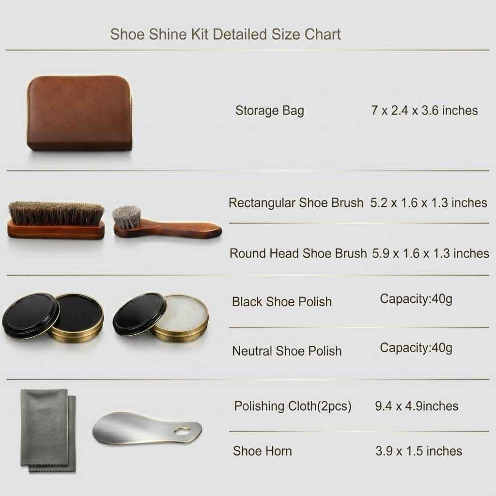 Shoe Care Kit with Brush & Polish - Image 4