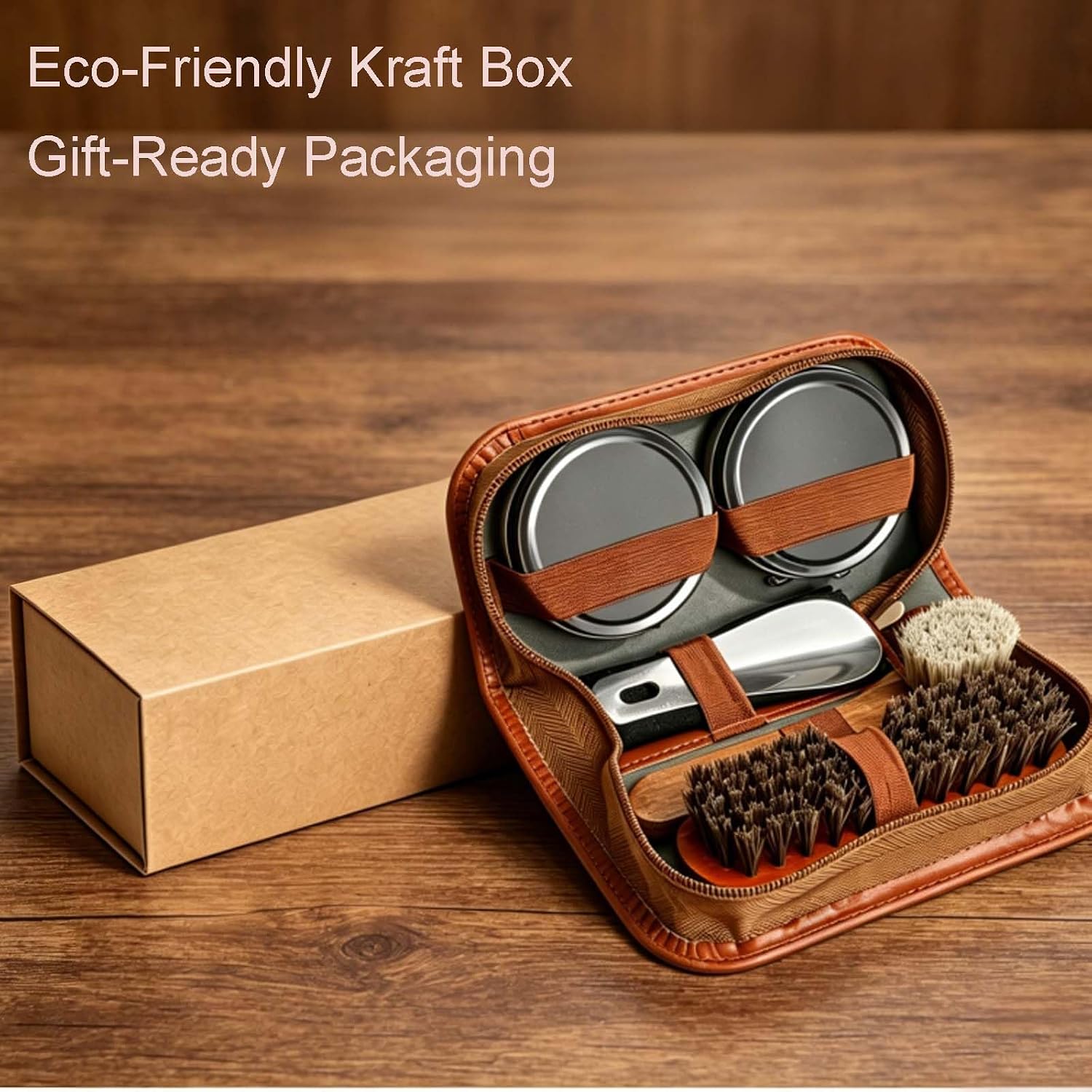 Shoe Care Kit with Brush & Polish - Image 7