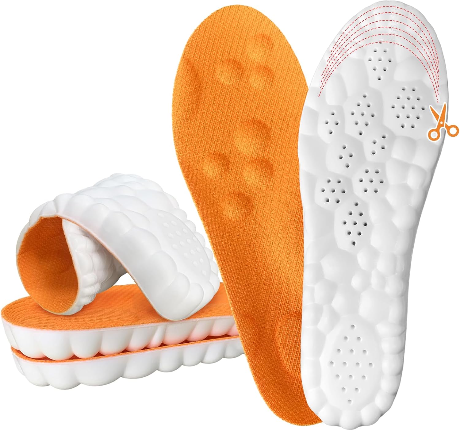 4D Memory Foam Insoles with Arch Support