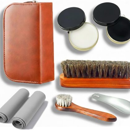 Shoe Care Kit with Brush & Polish