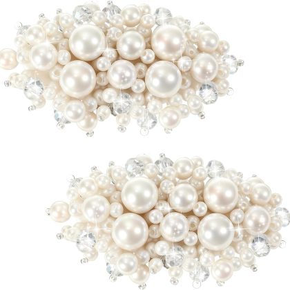 Pearl Shoe Clips for Dress Shoes, 1 Pair