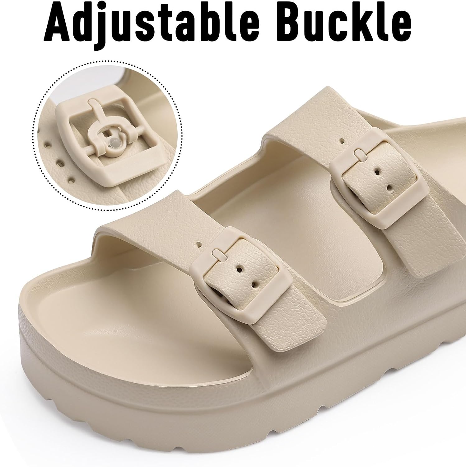 Women's Chunky Slip-On Foam Walking Sandals - Image 5