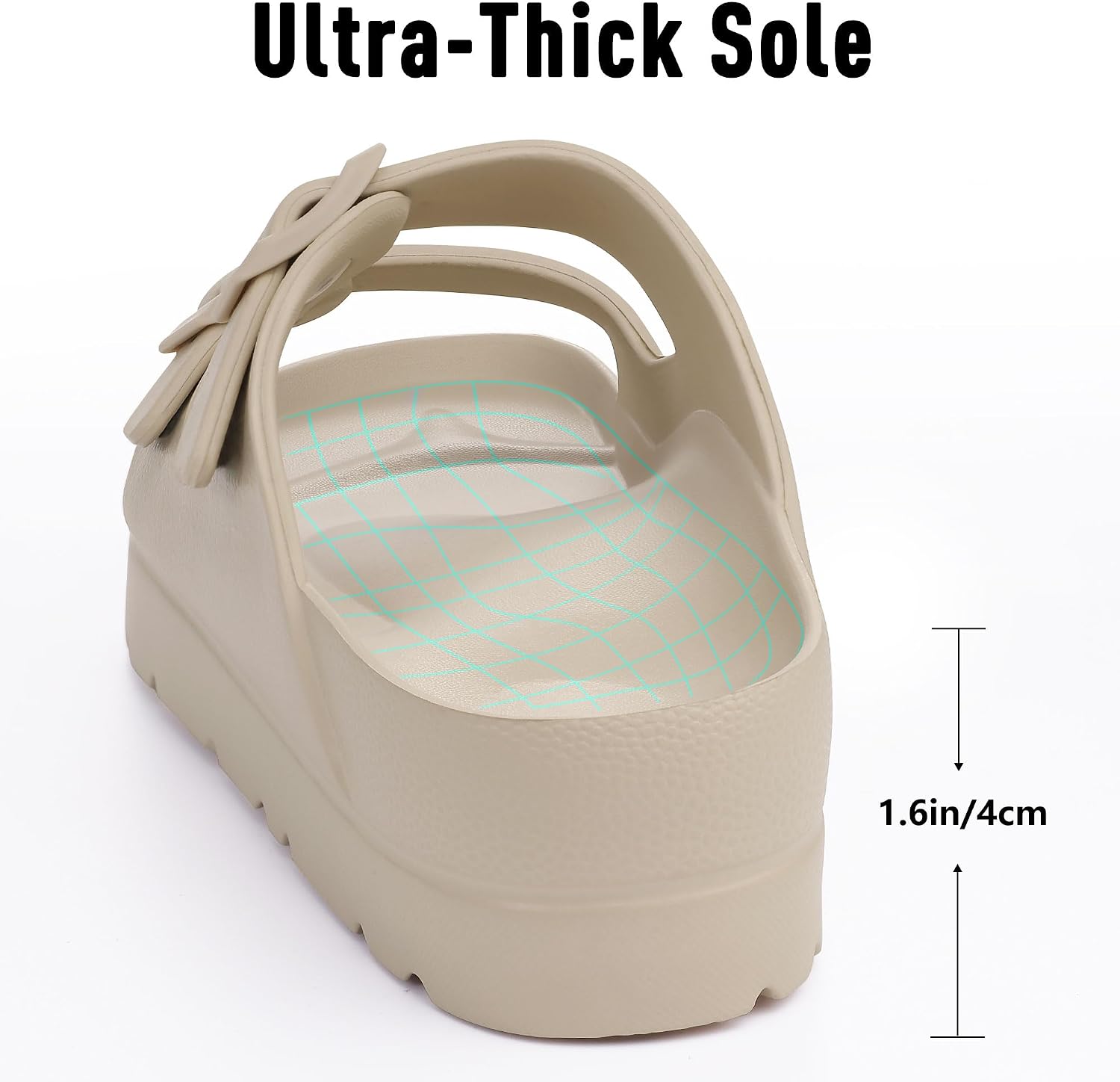 Women's Chunky Slip-On Foam Walking Sandals - Image 7