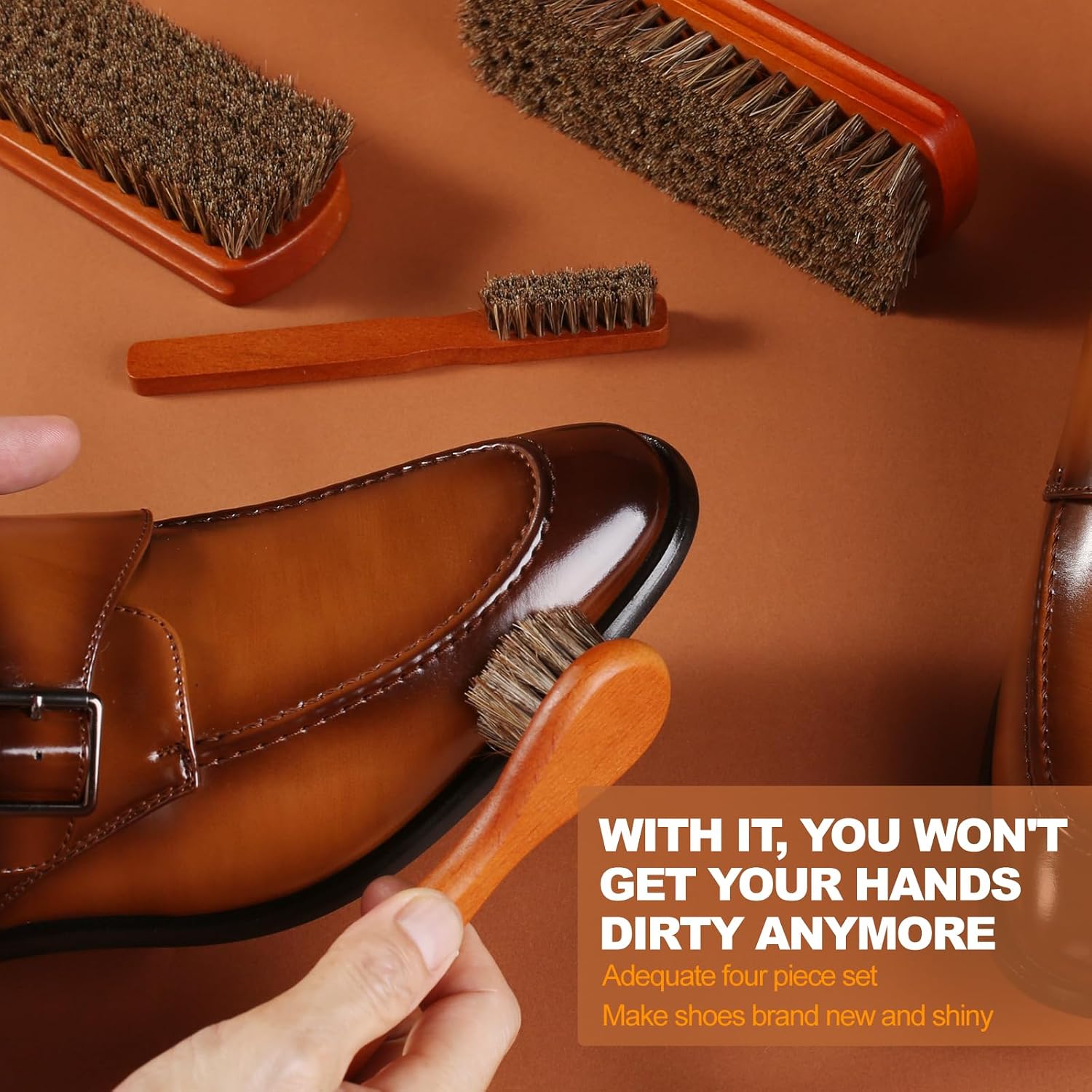 Horsehair Shoe Shine Brush Set - Image 3