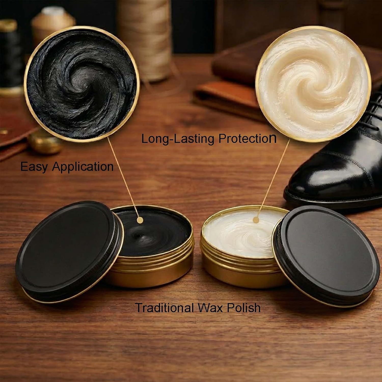 Shoe Care Kit with Brush & Polish - Image 3