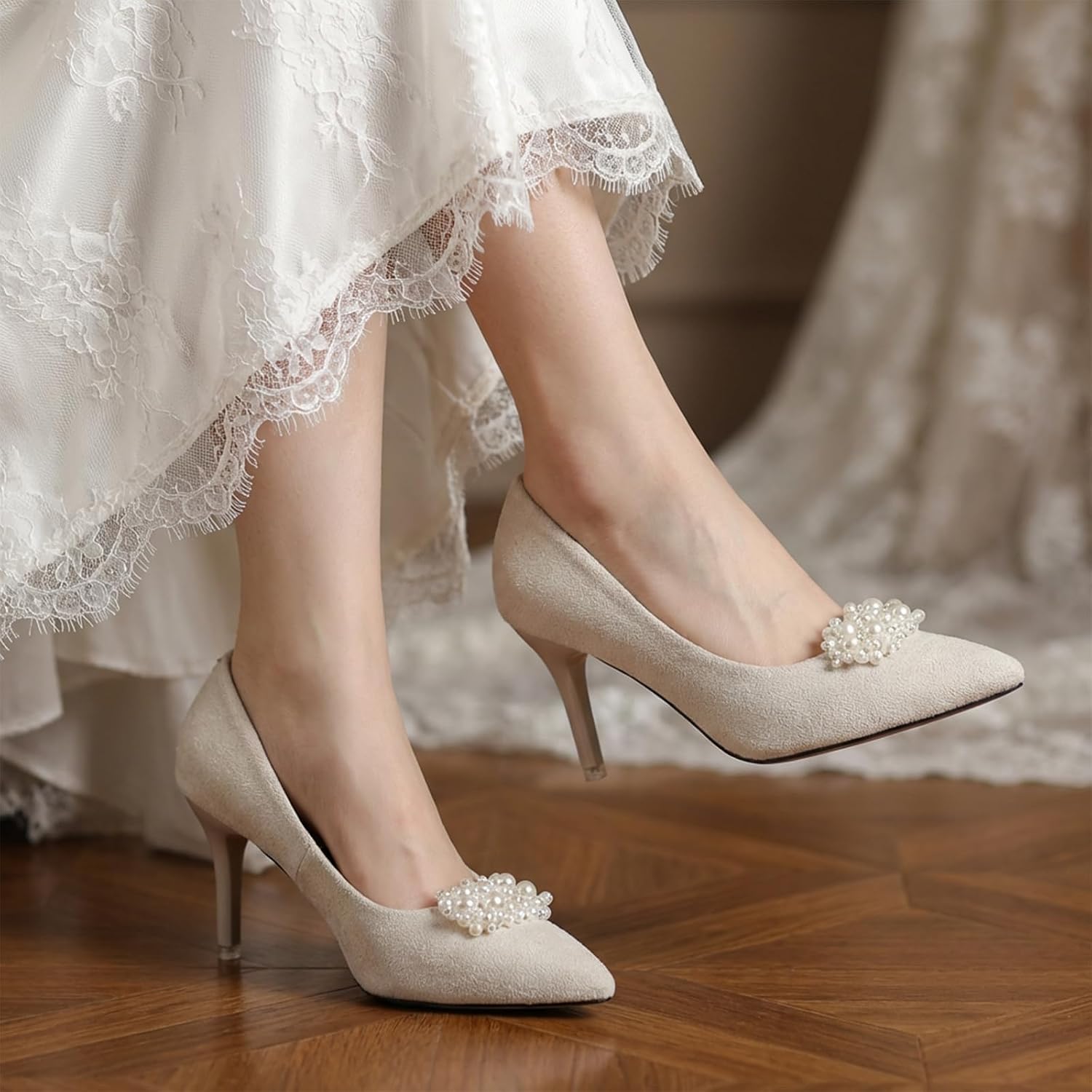 Pearl Shoe Clips for Dress Shoes, 1 Pair - Image 6