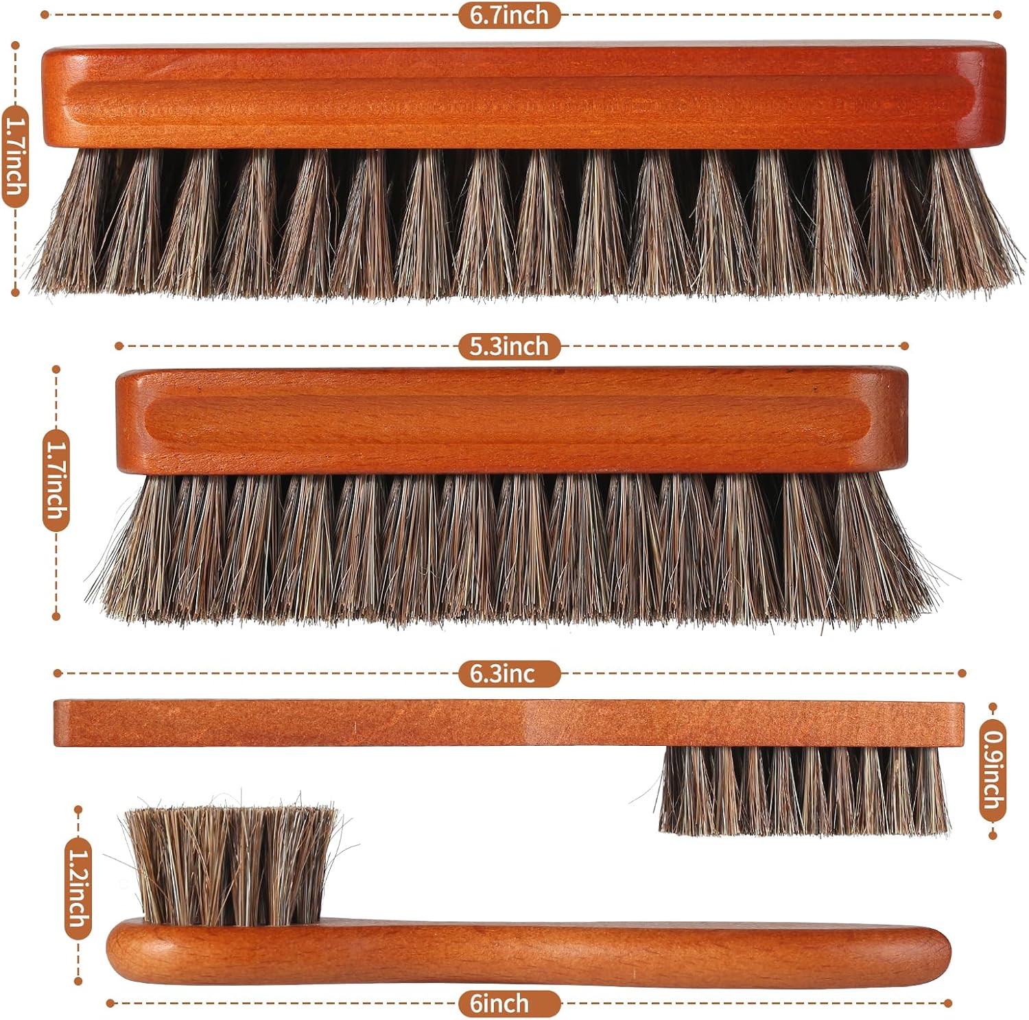 Horsehair Shoe Shine Brush Set - Image 2