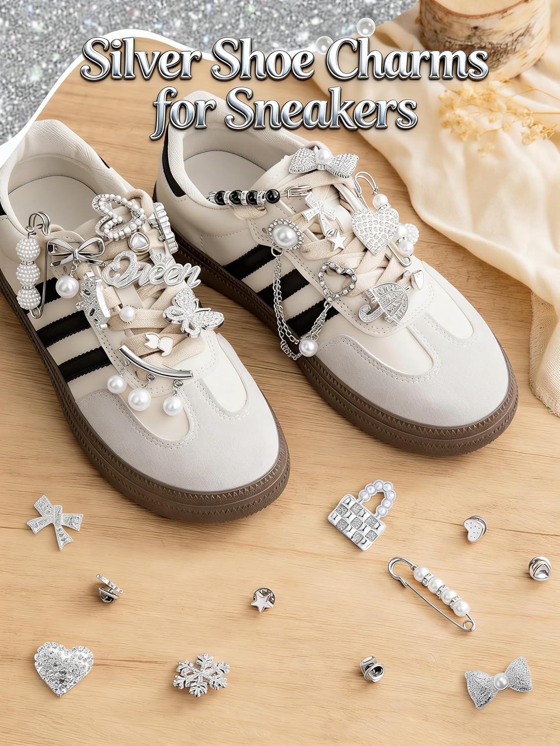 80pcs Pearl Pin Charms Set for Shoes & Bags - Image 2